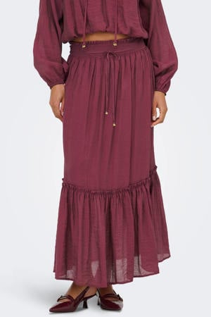 maxi rok donkerrood