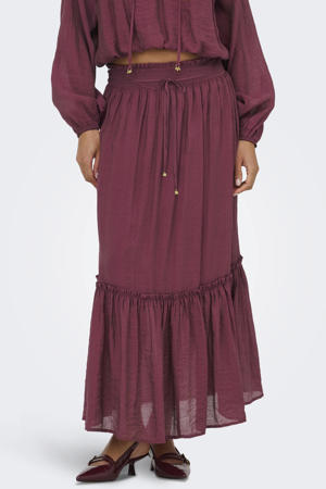 maxi rok donkerrood