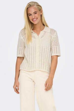 vest beige gebreid