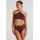 Hunkemöller high waist bikinibroekje Panama met lurex donkerrood