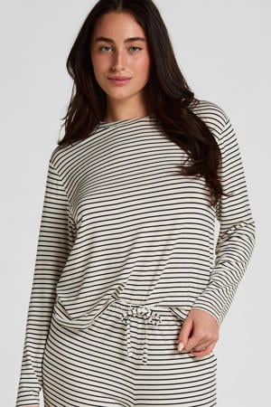 pyjamatop wit/donkerblauw