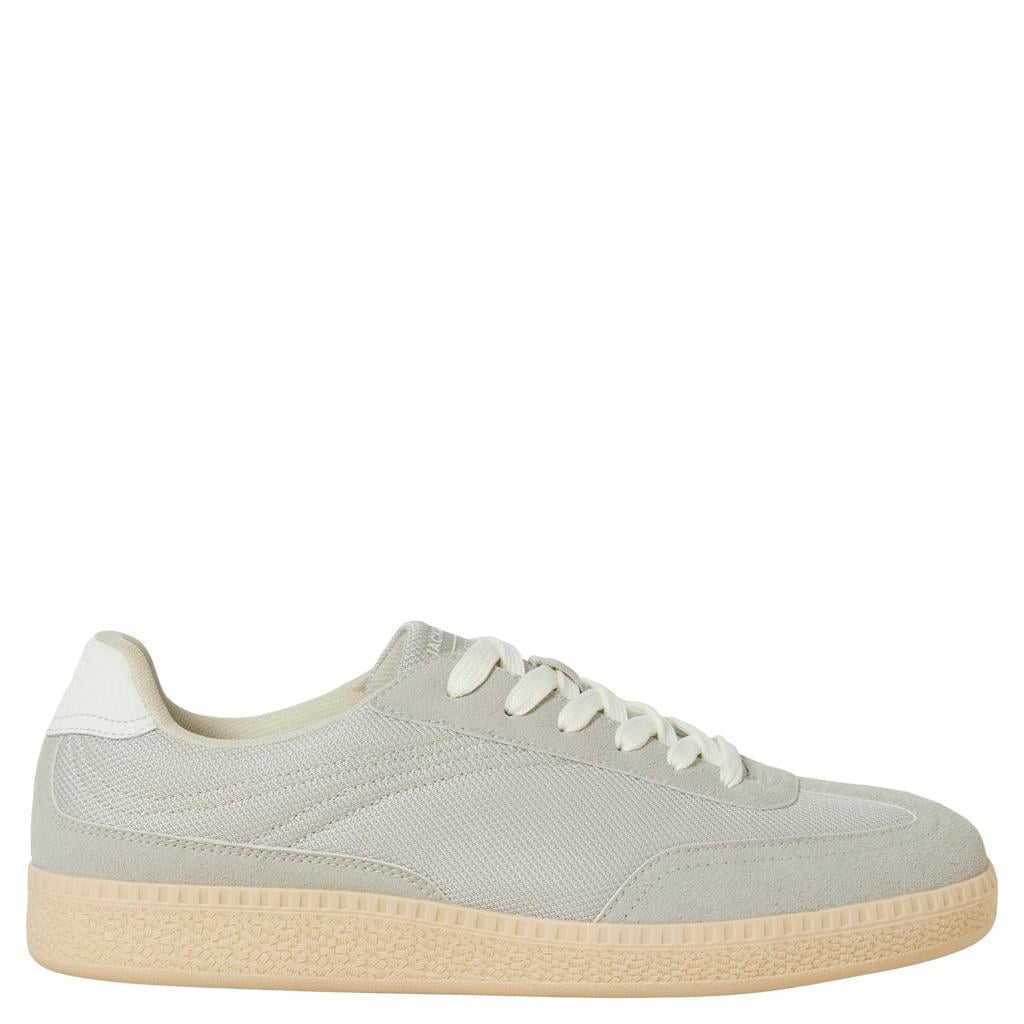 Beige heren JACK & JONES sneakers van 60% polyester/40% polyurethaan met veters
