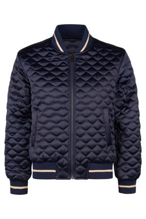 gewatteerde jas donkerblauw
