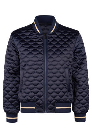gewatteerde jas donkerblauw