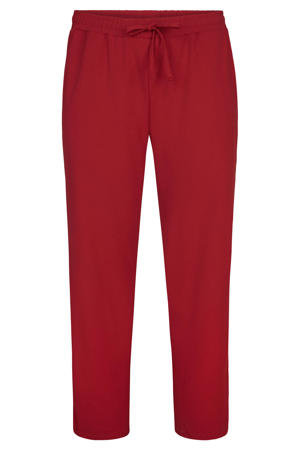 regular waist gestreepte casual broek rood