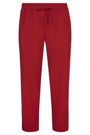 regular waist gestreepte casual broek rood
