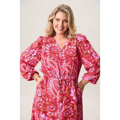 Miss Etam Plus blousejurk rood afbeelding
