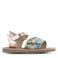 Shoesme leren sandalen rosé/blauw