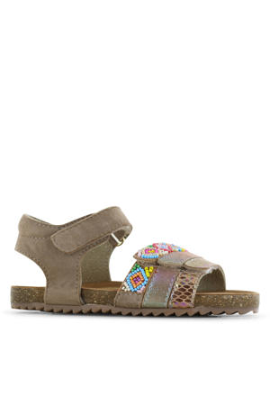 suède sandalen taupe