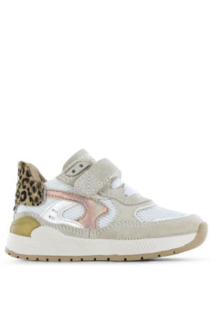sneakers taupe/wit/multi