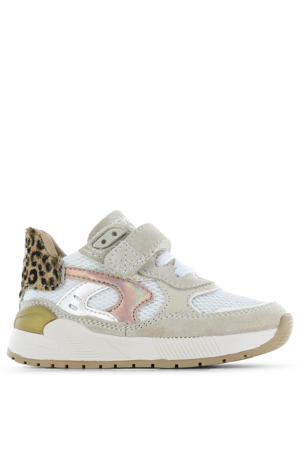 sneakers taupe/wit/multi