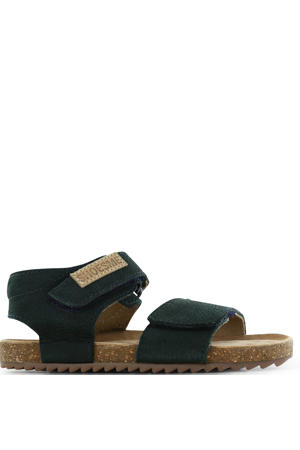 suède leren sandalen donkerblauw