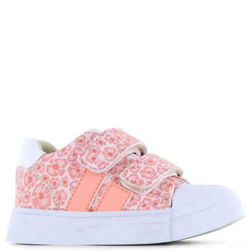 Shoesme gebloemde leren sneakers roze – Roze/wit