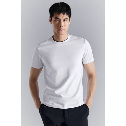 Mango Man slim T-shirt wit afbeelding