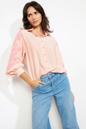 gestreepte blouse oranje