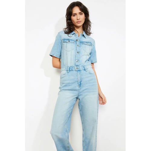 LOLALIZA jumpsuit light blue denim afbeelding