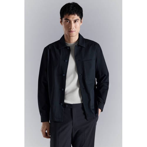 Mango Man overshirt donkerblauw afbeelding