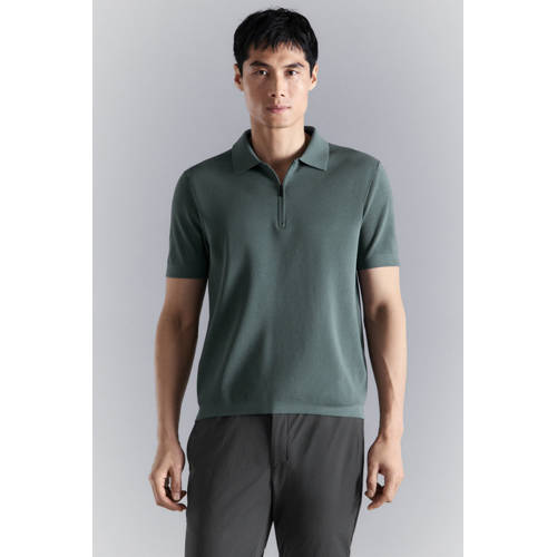 Mango Man regular polo groen afbeelding