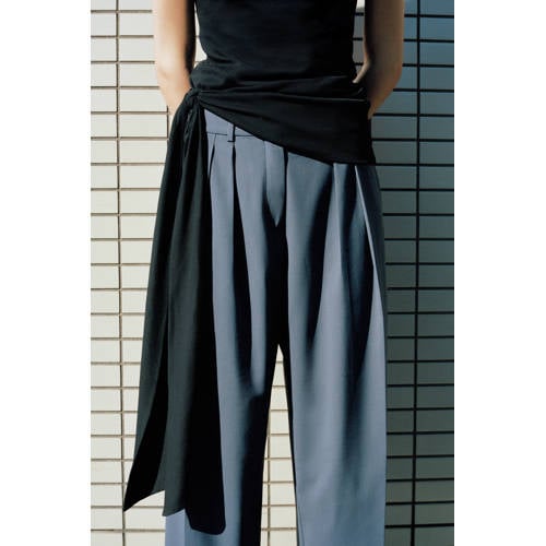 Mango straight regular waist broek petrol afbeelding