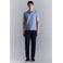 Mango Man slim polo blauw