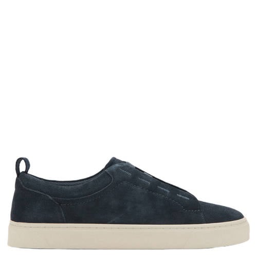Mango Man suède slip-on sneakers marineblauw afbeelding