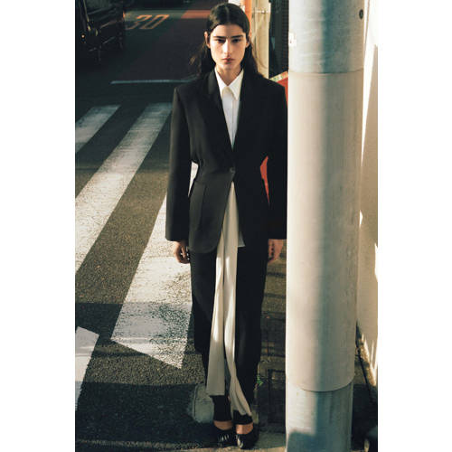 Mango getailleerde blazer zwart afbeelding