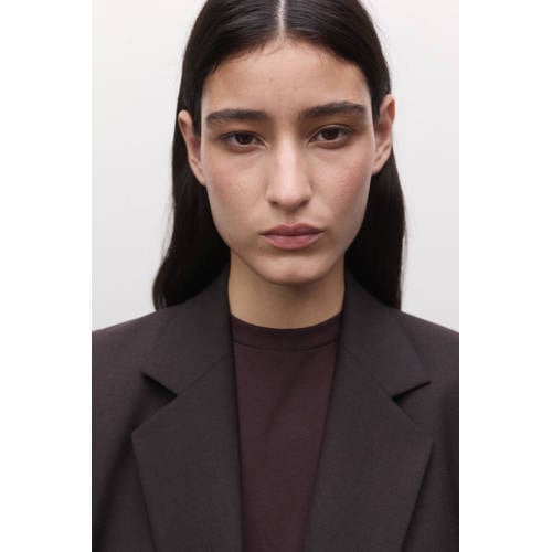 Mango regular blazer donkerpaars afbeelding