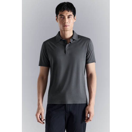 Mango Man slim polo grijs afbeelding