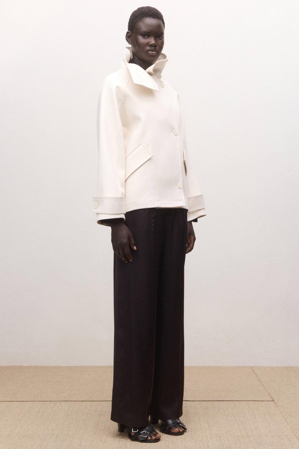 Bruine dames Mango satijnen straight regular waist casual broek van viscose met effen