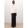 Mango satijnen straight regular waist casual broek bruin