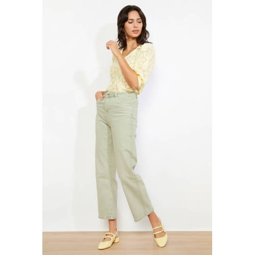 LOLALIZA cropped jeans lichtkaki afbeelding
