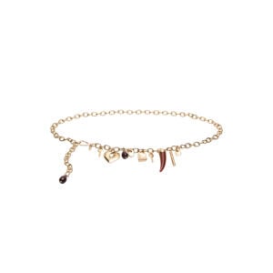 riem met hangers goudkleurig