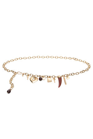 riem met hangers goudkleurig