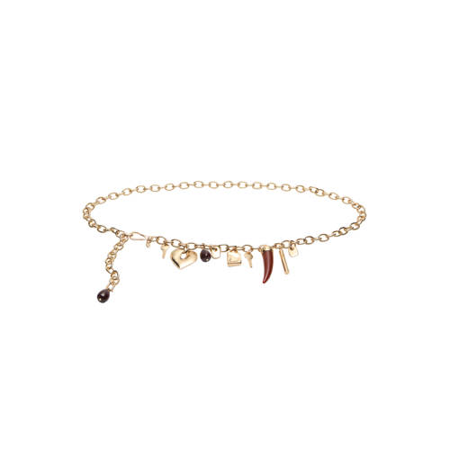 Mango riem met hangers goudkleurig afbeelding