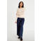 Cache Cache high waist cropped jeans dark blue denim