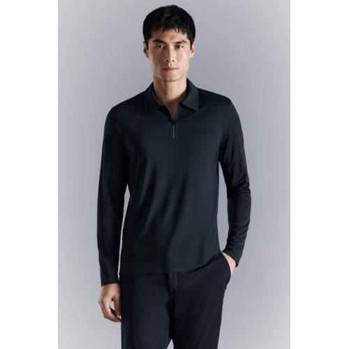 Mango Man slim polo donkerblauw afbeelding