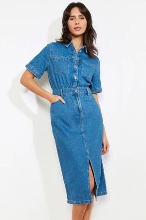 denim spijkerjurk medium blue denim