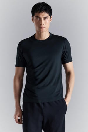 slim T-shirt donkerblauw