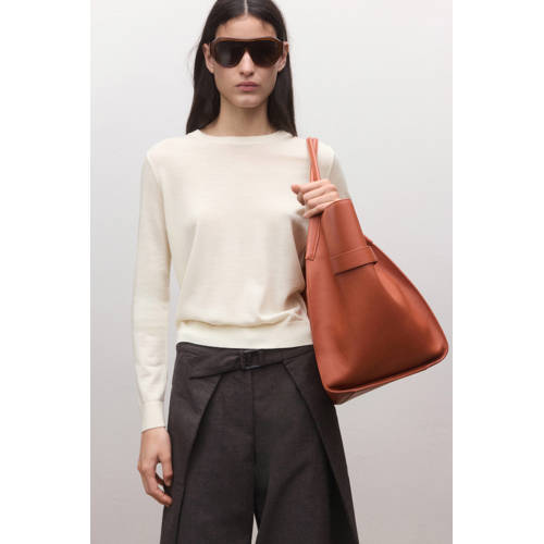 Mango pullover met wol ecru afbeelding
