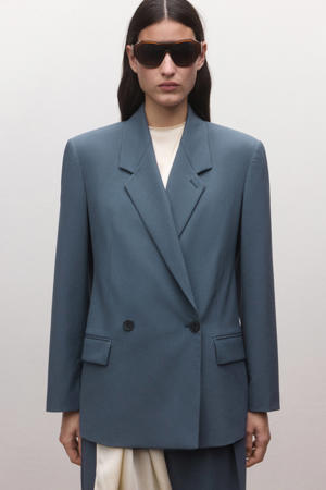 regular blazer blauw