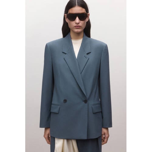 Mango regular blazer blauw afbeelding
