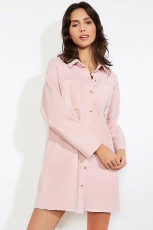 corduroy blousejurk lichtroze