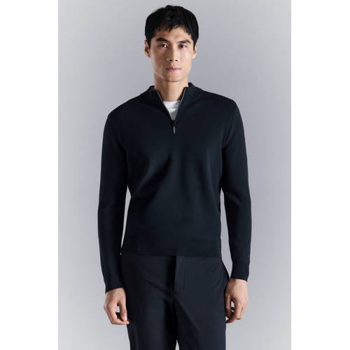 Mango Man gebreide trui donkerblauw afbeelding