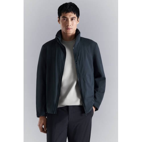 Mango Man gewatteerde jas donkerblauw afbeelding
