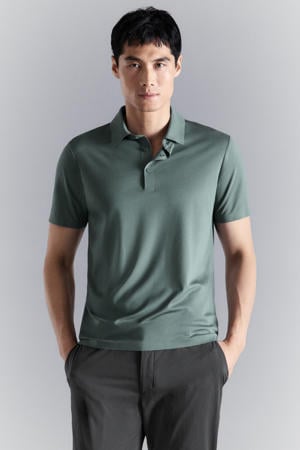slim polo groen