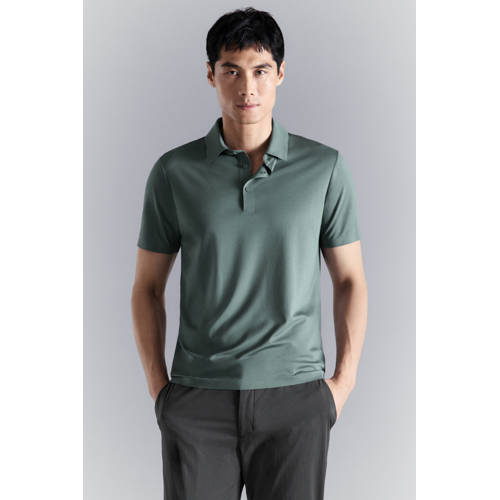 Mango Man slim polo groen afbeelding