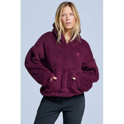 Poederbaas teddy sweater Four Seasons donkerrood afbeelding