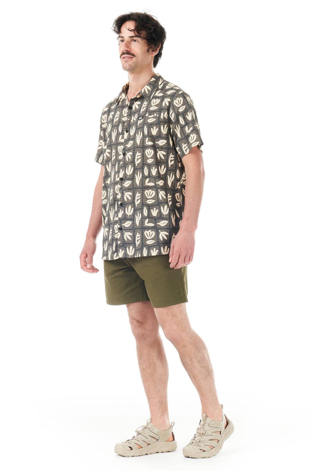 Groene heren Picture short van polyamide met elastische tailleband met koord