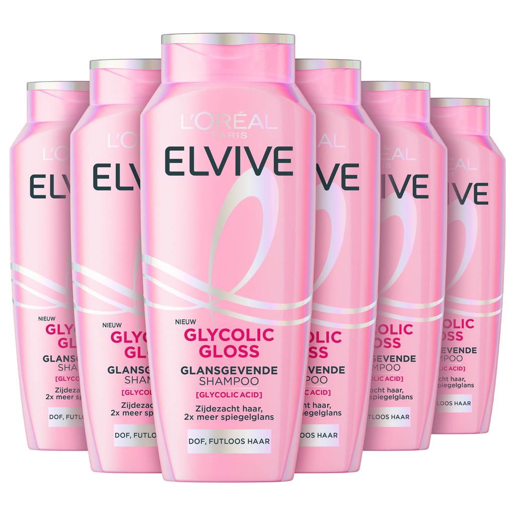 L'Oréal Paris Elvive Glycolic Gloss Shampoo - 6 x 250ml