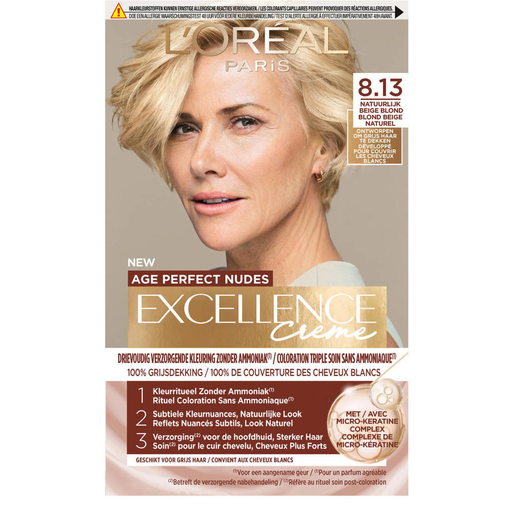 L'Oréal Paris Excellence Crème Age Perfect Nudes - 8.13 Beige Blond